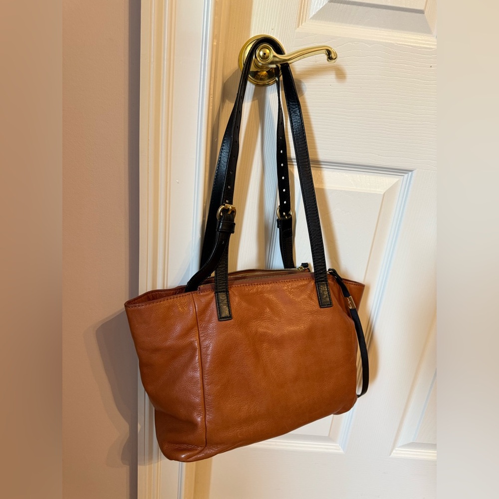 Foley + Corinna Tan and Black Shoulder Bag